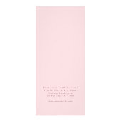 Eenvoudige moderne make-up artiest prijslijst roze reclamekaart (Achterkant)