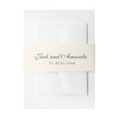 Eenvoudige moderne Marine Blauwe Uitnodiging Buikb Uitnodigingen Wikkel (Voorkant Voorbeeld)