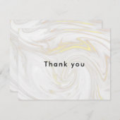 Eenvoudige moderne marmeren gepersonaliseerde zake bedankkaart (Voorkant / Achterkant)