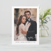 Eenvoudige, moderne, met de hand uitgeruste hartfo bedankkaart (Staand voorkant)