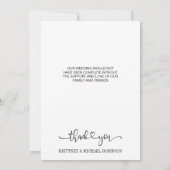 Eenvoudige, moderne, met de hand uitgeruste hartfo bedankkaart (Achterkant)