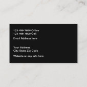 Eenvoudige, moderne metalen blik visitekaartje (Achterkant)