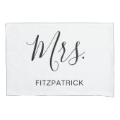 Eenvoudige moderne mevrouw Bride Pas getrouwd Eleg Kussensloop (Voorkant)