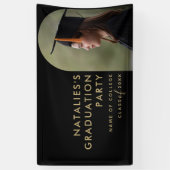 Eenvoudige moderne middelbare school of college af spandoek (Verticaal)