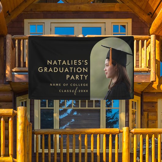 Eenvoudige moderne middelbare school of college af spandoek