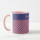 Eenvoudige Moderne Midnight Blue Light koraal stre Mok (Links)