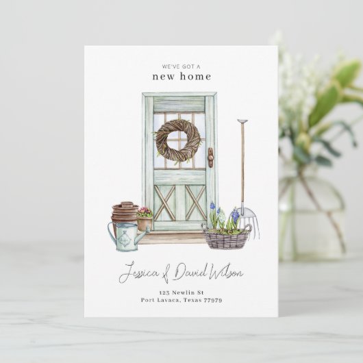 Eenvoudige, moderne, minimale aankondiging van nie (Staand voorkant)