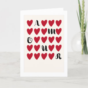 Eenvoudige Moderne Minimale Amour Valentijnsdag Ka Feestdagen Kaart