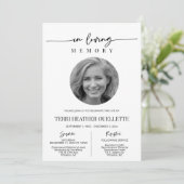 Eenvoudige Moderne Minimale begrafenisherdenkingsd Kaart (Staand voorkant)