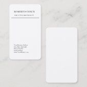 Eenvoudige, moderne, minimale bovenzijde visitekaartje (Voorkant / Achterkant)