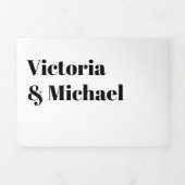 Eenvoudige moderne minimale bruiloft drieluik uitnodiging (Cover)