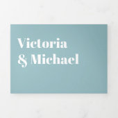 Eenvoudige moderne minimale bruiloft drievoudige u drieluik uitnodiging (Cover)