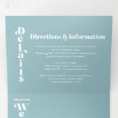 Eenvoudige moderne minimale bruiloft drievoudige u drieluik uitnodiging (Binnenzijde eerst)