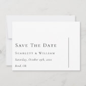 Eenvoudige moderne minimale bruiloft flat save the date (Voorkant)