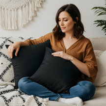 Eenvoudige moderne minimale effen zwarte kleur dec