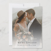 Eenvoudige moderne minimale elegante foto die we h kaart (Voorkant)