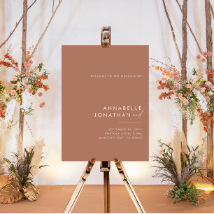 Eenvoudige moderne, minimale elegante terracotta poster