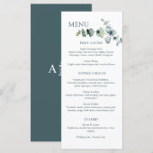 Eenvoudige Moderne Minimale Eucalyptus Tak Menu (Voorkant / Achterkant)