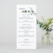 Eenvoudige Moderne Minimale Eucalyptus Tak Menu (Staand voorkant)