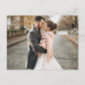 Eenvoudige moderne minimale faux kraft foto bruilo uitnodiging briefkaart (Achterkant)