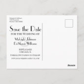 Eenvoudige Moderne Minimale Foto Save the Date Wed Briefkaart (Achterkant)