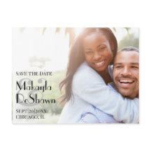 Eenvoudige Moderne Minimale Foto Save the Date Wed