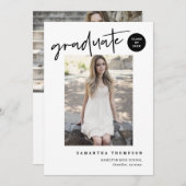 Eenvoudige, moderne, minimale foto van de schoolpa kaart (Voorkant / Achterkant)