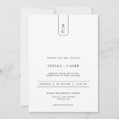 Eenvoudige moderne minimale geometrische boog QR c Kaart (Voorkant)