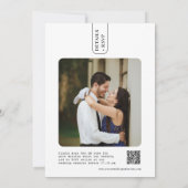 Eenvoudige moderne minimale geometrische boog QR c Kaart (Achterkant)