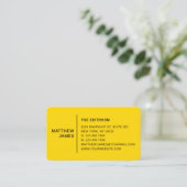 Eenvoudige Moderne Minimale Gouden Gele QR-code Visitekaartje (Staand voorkant)