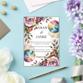 Eenvoudige moderne minimale groene blad bruiloft a acryl uitnodigingen (Insitu (Huwelijk))