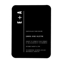 Eenvoudige moderne, minimale Initialen bruiloft