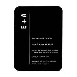 Eenvoudige moderne, minimale Initialen bruiloft Magneet