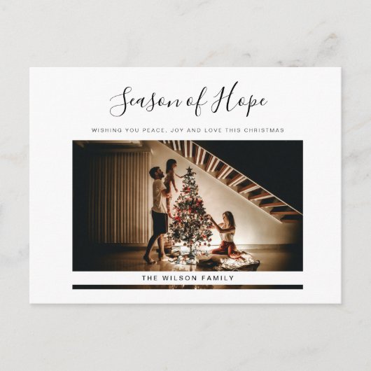 Eenvoudige, moderne, minimale kerstfeestelijke Kaa Feestdagenkaart (Voorkant)