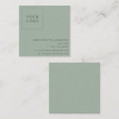 Eenvoudige, moderne, minimale Logo voor profession Vierkante Visitekaartje (Voorkant / Achterkant)