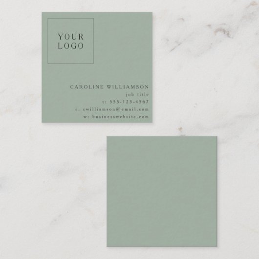 Eenvoudige, moderne, minimale Logo voor profession Vierkante Visitekaartje (Voorkant / Achterkant)