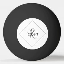 Eenvoudige, moderne, minimale monogram, zwart