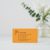 Eenvoudige Moderne Minimale Oranje QR-code Visitekaartje (Staand voorkant)