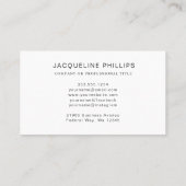 Eenvoudige moderne minimale professional visitekaartje (Achterkant)