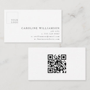 Eenvoudige Moderne Minimale Professionele Logo QR- Visitekaartje