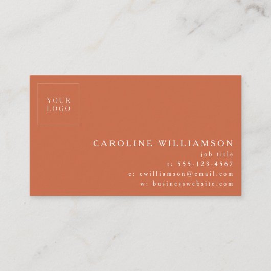 Eenvoudige, moderne, minimale professionele Logo T Visitekaartje (Voorkant)