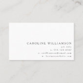 Eenvoudige, moderne, minimale professionele Logo Visitekaartje (Achterkant)