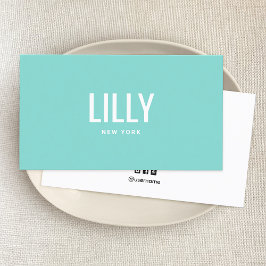 Eenvoudige, moderne, minimale professionele Turquo Visitekaartje