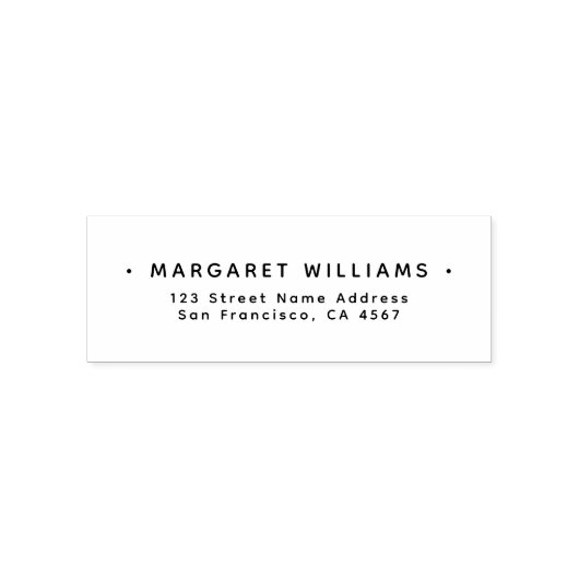 Eenvoudige, moderne, minimale rendementsadrestypog  zelfinktende stempel (Design)