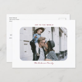 Eenvoudige moderne, minimale, schone kerstfoto  briefkaart