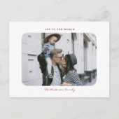 Eenvoudige moderne, minimale, schone kerstfoto  briefkaart (Voorkant)