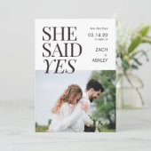 Eenvoudige, moderne, minimale serie zei ze ja foto (Staand voorkant)