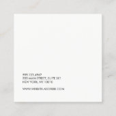 Eenvoudige, moderne, minimale sociale media in wit vierkante visitekaartje (Achterkant)