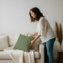 Eenvoudige moderne minimale solide olijfgroen deco