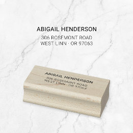 Eenvoudige moderne minimale typografie 10 | Houten Rubberstempel